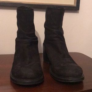Michelediloco Italian-made Black Suede Booties